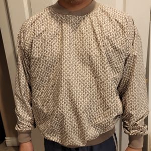 Vintage Roche Lightweight Geometric Print Long Sleeve Shirt
